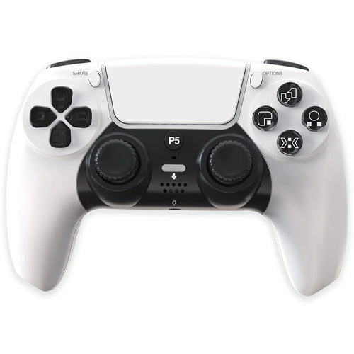 P50A Wireless Game Controller for PS5 Ergonomic 6-Axis Gyroscope Dual Vibration Bluetooth-compatible Gamepad - White - 1