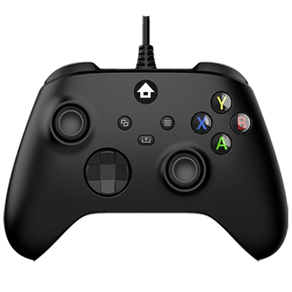 WT005 Wired Game Controller for Xbox One / Xbox Series S / X / PC Gaming Gamepad with Headphone Jack 3.5mm - Black - 1
