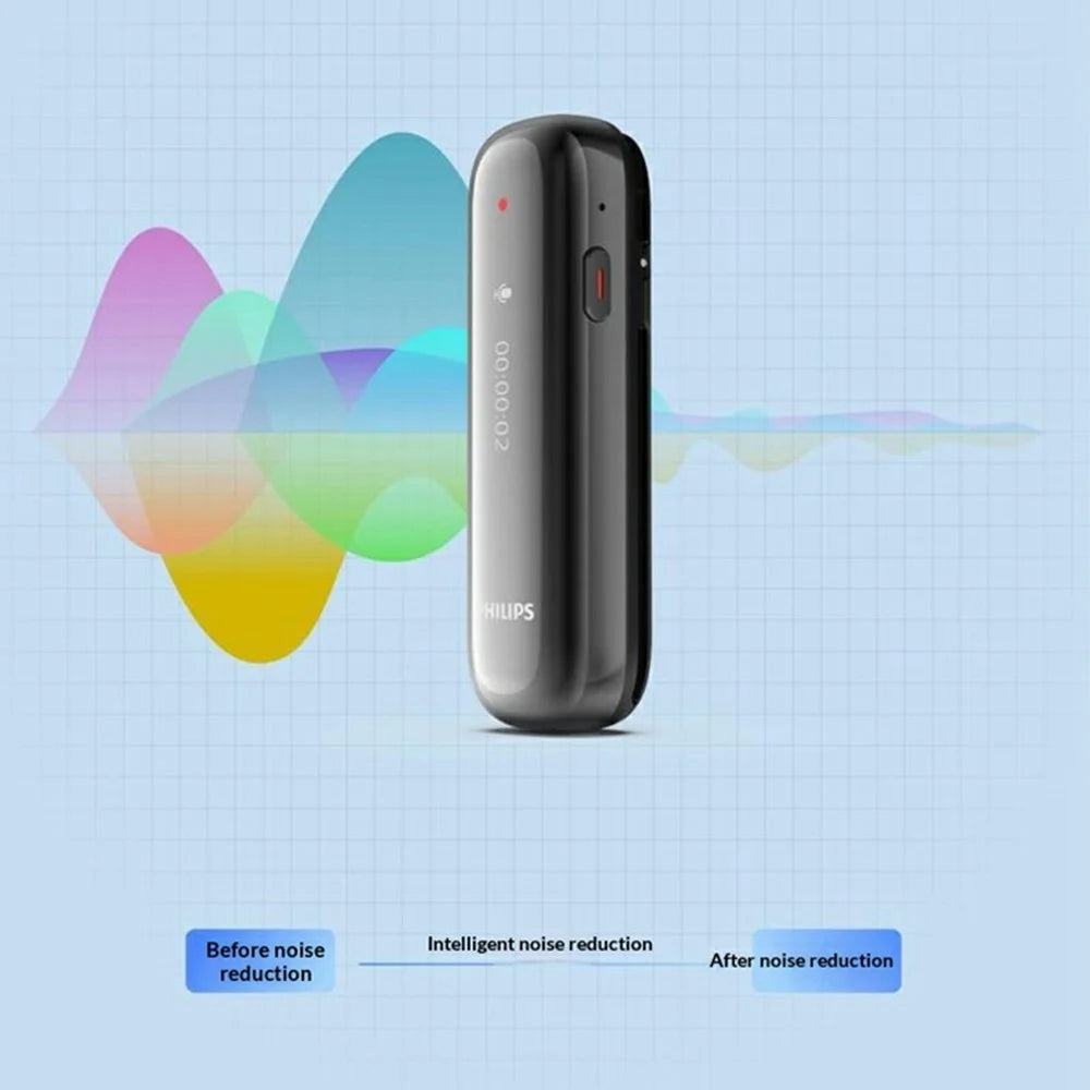PHILIPS VTR5170 16GB Voice Recorder HD Noise Cancelling Audio Digital Recording Device for Meeting - Black - 4