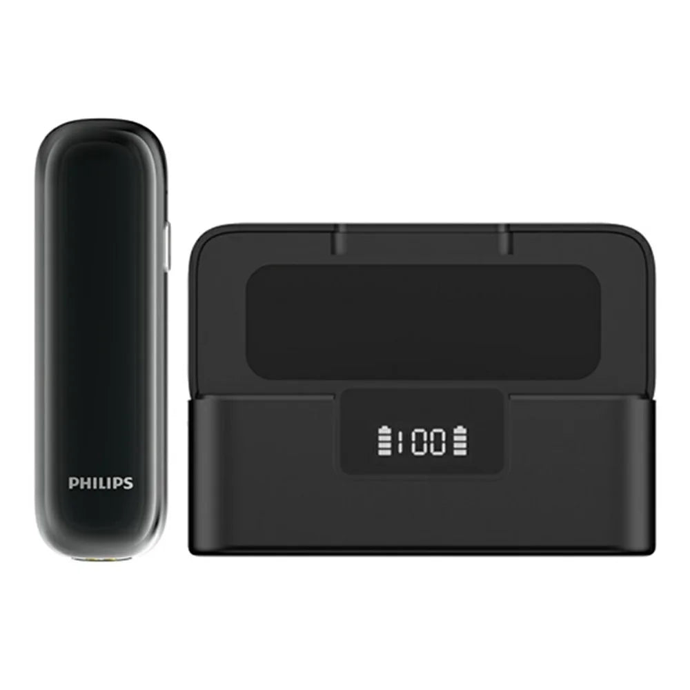 PHILIPS VTR5170PRO 64GB Voice Recorder with Charging Case Dual Noise Reduction 360 Degree Omnidirectional Microphone AI Smart Recording Device for Meeting Interview - Black - 1