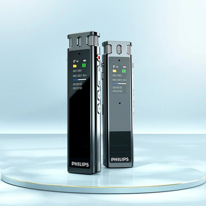 PHILIPS VTR5260 16GB Digital Voice Recorder 2+2 Mic Speech to Text Noise Cancelling Recording Device for Meeting Interview - Black - 3