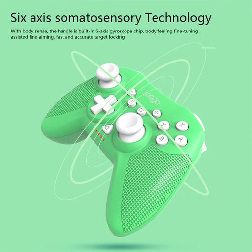 IPEGA PG-SW022 Bluetooth-compatible Wireless Game Controller 6-Axis Vibration Gamepad for Nintendo Switch Console - Green - 2