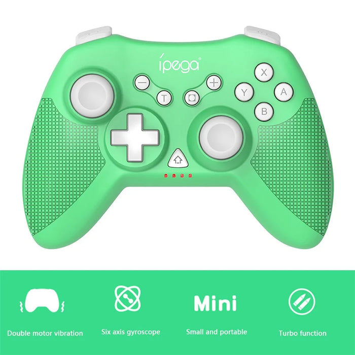 IPEGA PG-SW022 Bluetooth-compatible Wireless Game Controller 6-Axis Vibration Gamepad for Nintendo Switch Console - Green - 3