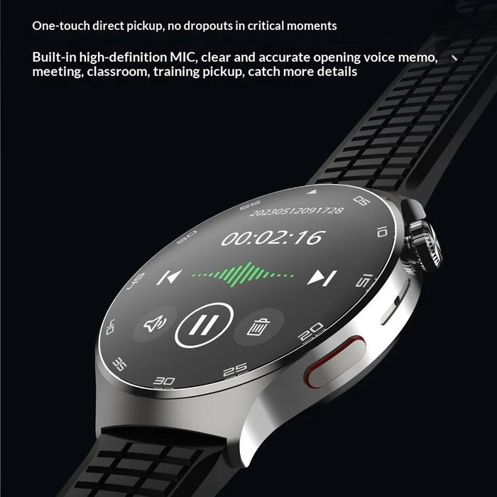 PHILIPS VTR5206 4GB Voice Recorder Watch Noise Reduction Smart Recorder Wristband for Business Conference - Black / Silicone Strap - 3
