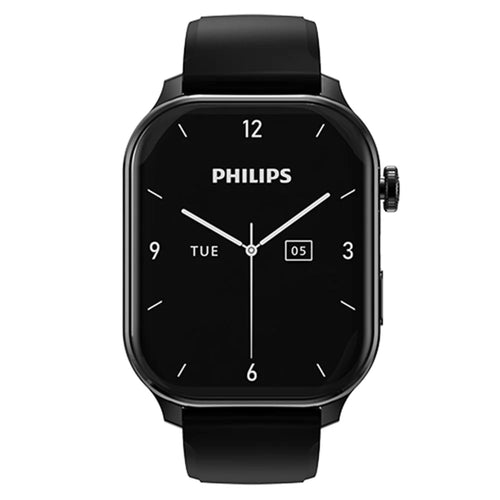 PHILIPS VTR5208 Wearable Voice Recorder Watch Noise Reduction Offline Voice Translator, Silicone Strap - Black - 1