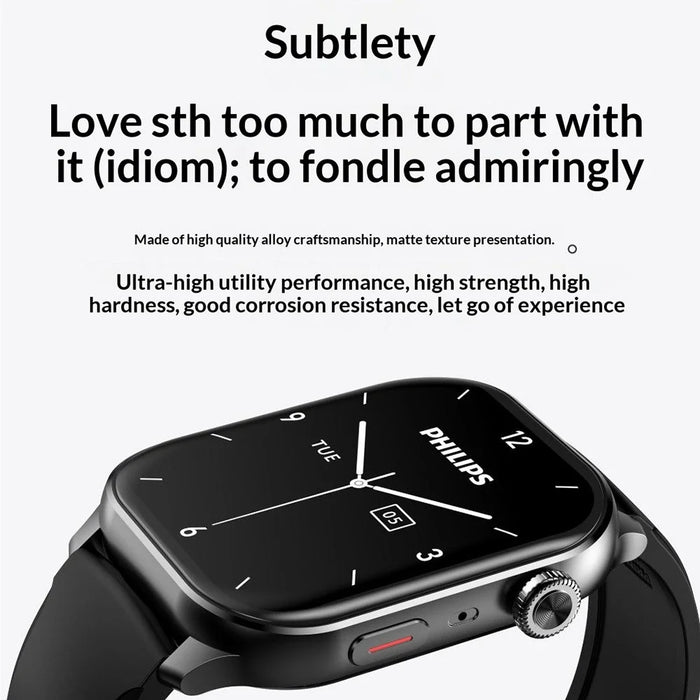 PHILIPS D10 Digital Voice Recorder Wrist Watch 26-Language Real Time Translation Dictaphone Bracelet - Black - 2
