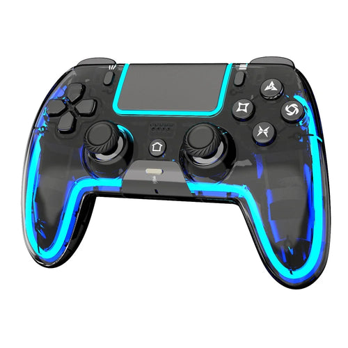 Bluetooth-compatible Wireless Game Controller for PS5  /  PC  /  Android Devices RGB LED Gaming Gamepad with Programming Back Buttons - Black - 1
