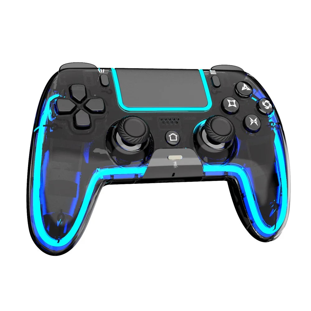 Bluetooth-compatible Wireless Game Controller for PS5  /  PC  /  Android Devices RGB LED Gaming Gamepad with Programming Back Buttons - Black - 2
