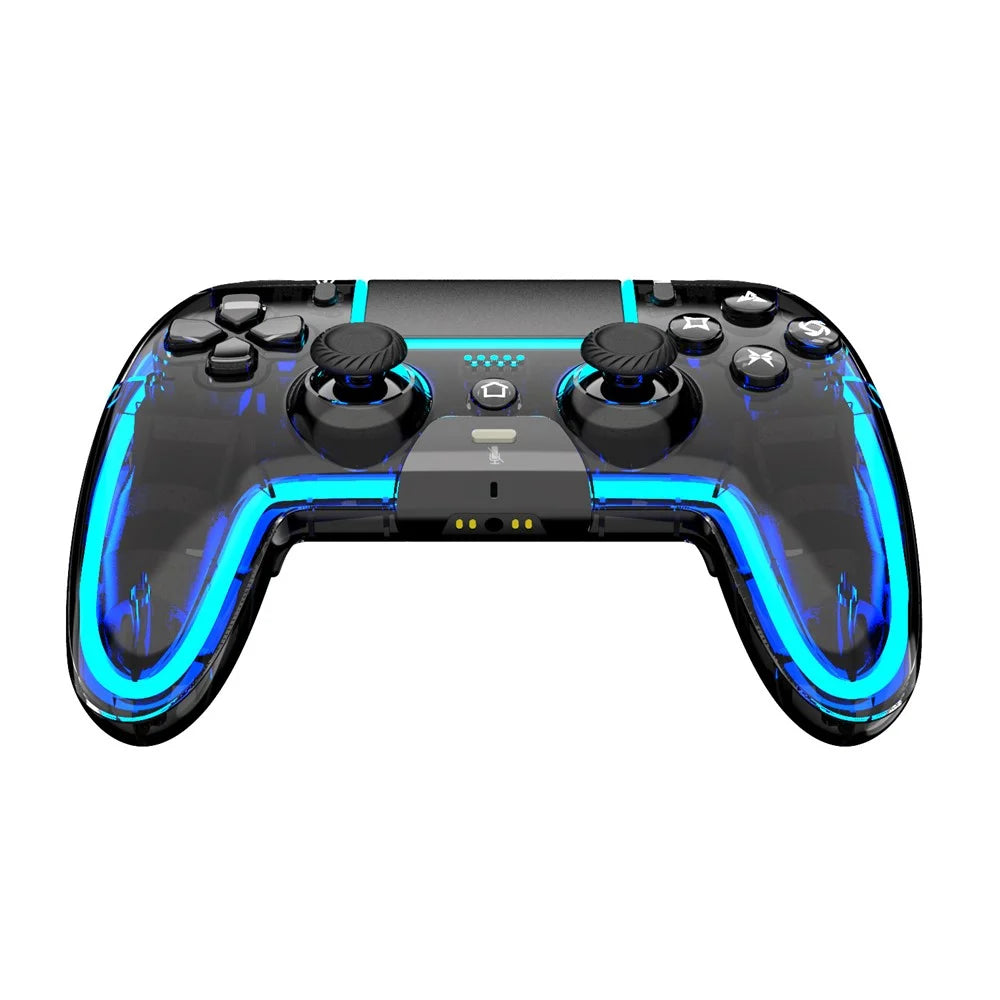 Bluetooth-compatible Wireless Game Controller for PS5  /  PC  /  Android Devices RGB LED Gaming Gamepad with Programming Back Buttons - Black - 3