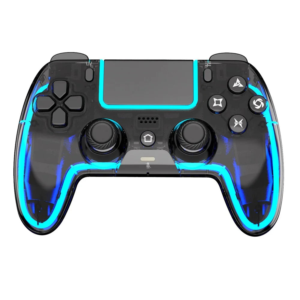 Bluetooth-compatible Wireless Game Controller for PS5  /  PC  /  Android Devices RGB LED Gaming Gamepad with Programming Back Buttons - Black - 4