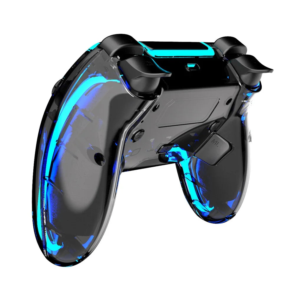 Bluetooth-compatible Wireless Game Controller for PS5  /  PC  /  Android Devices RGB LED Gaming Gamepad with Programming Back Buttons - Black - 5