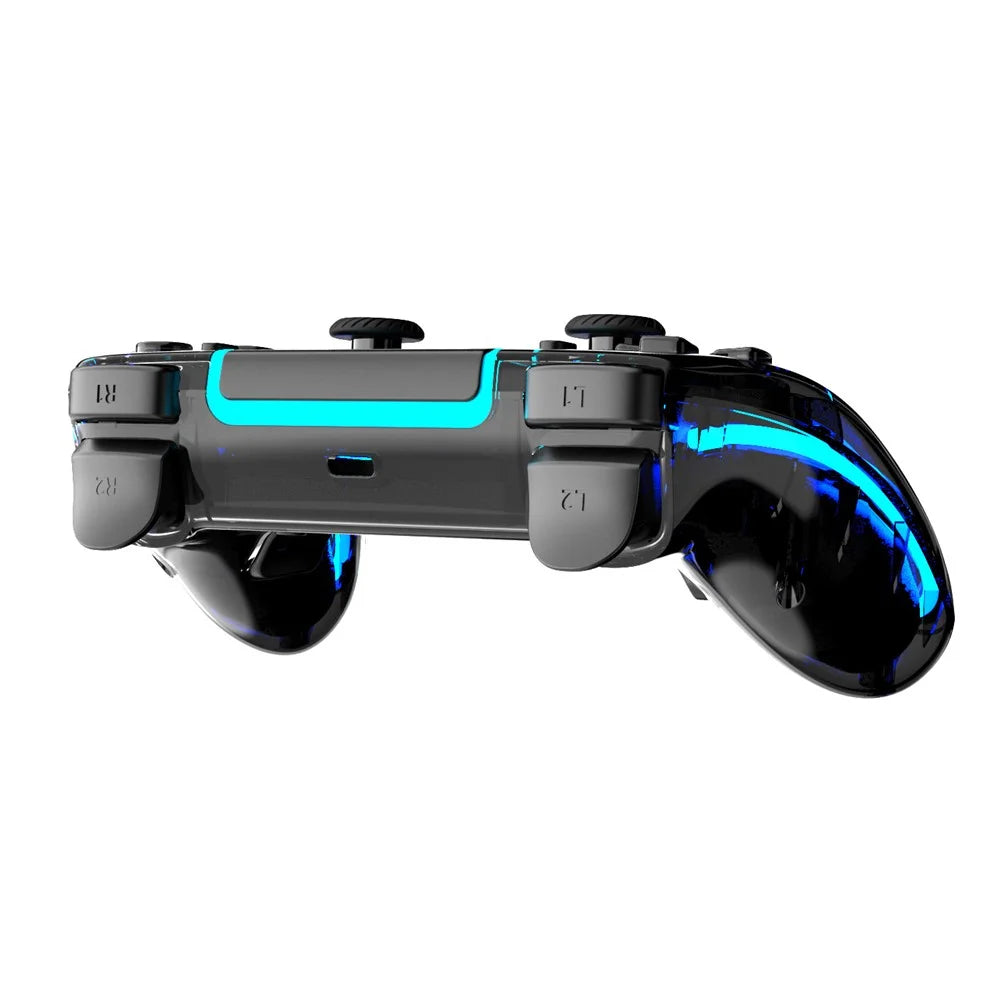 Bluetooth-compatible Wireless Game Controller for PS5  /  PC  /  Android Devices RGB LED Gaming Gamepad with Programming Back Buttons - Black - 7