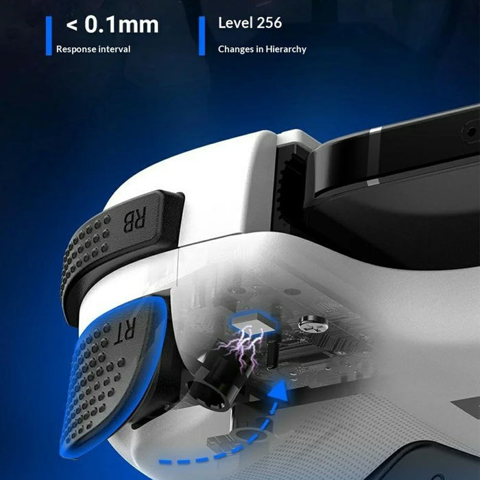 D11S Gaming Controller with Cooling Fan Hall Trigger Programmable Back Keys Stretching Gamepad for Phone  /  Tablet  /  Nintendo Switch - White - 2
