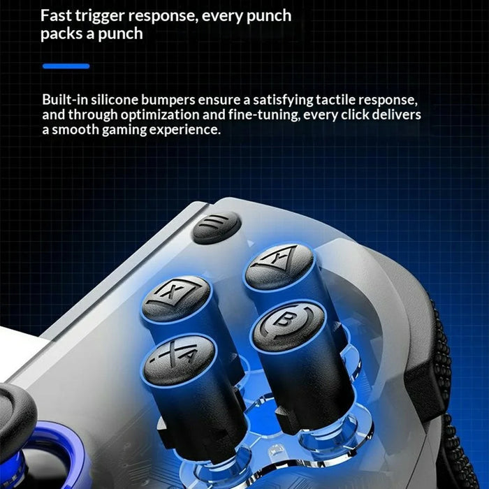 D11S Gaming Controller with Cooling Fan Hall Trigger Programmable Back Keys Stretching Gamepad for Phone  /  Tablet  /  Nintendo Switch - White - 4