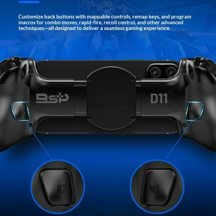 D11S Gaming Controller with Cooling Fan Hall Trigger Programmable Back Keys Stretching Gamepad for Phone  /  Tablet  /  Nintendo Switch - White - 7