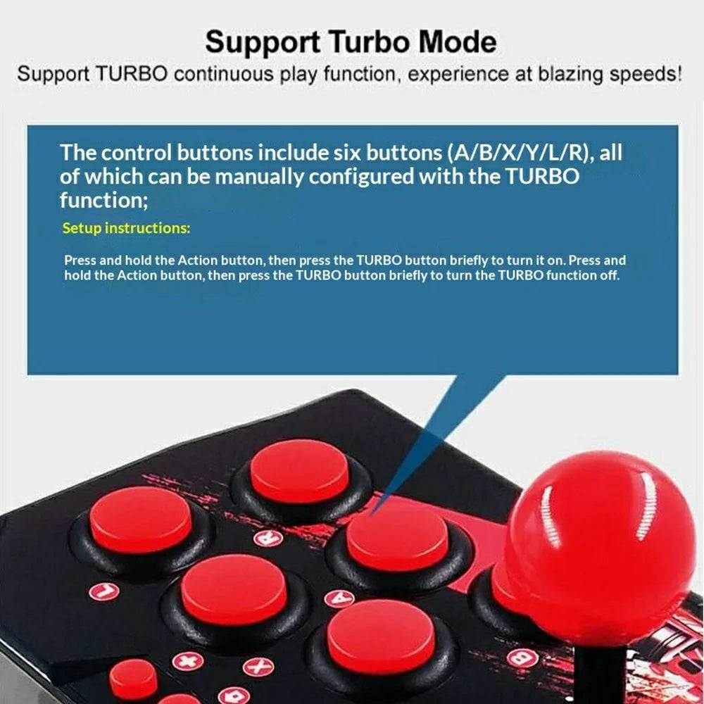 NS002 Arcade Joystick Game Controller USB Wired Fighting Stick with 6 Action Buttons for Switch PS3 PC - 4