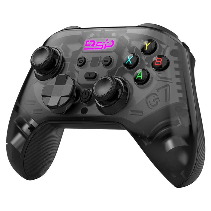 G7 Wireless Bluetooth-compatible Gaming Controller with Phone Holder & Receiver Hall Joystick Trigger Six-Axis Motion Sensing 1000Hz Gamepad for PC  /  Nintendo Switch  /  PS4 - Black - 1