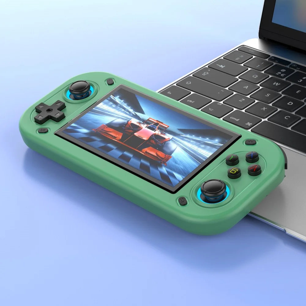 R43S Handheld Game Console 4.3 inch HD IPS Screen Arcade Gaming Device with Joysticks & HD Output - Green - 2