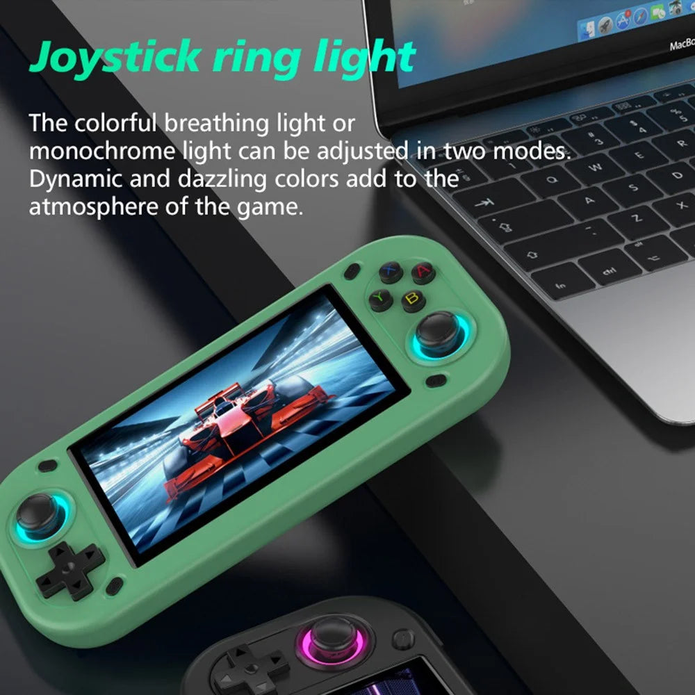 R43S Handheld Game Console 4.3 inch HD IPS Screen Arcade Gaming Device with Joysticks & HD Output - Green - 3