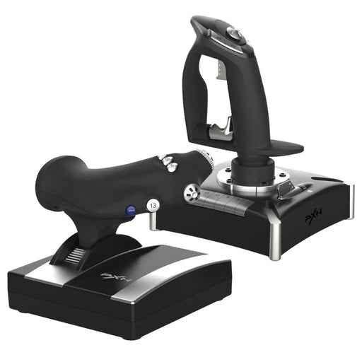 PXN 2119 PRO Flight Simulator Controller Joystick Throttle Set for PC Windows 10 Xbox One PS4 - Black - 1