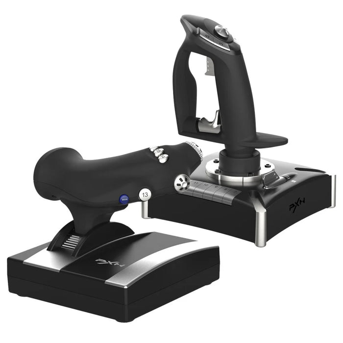 PXN 2119 PRO Flight Simulator Controller Joystick Throttle Set for PC Windows 10 Xbox One PS4 - Black - 1