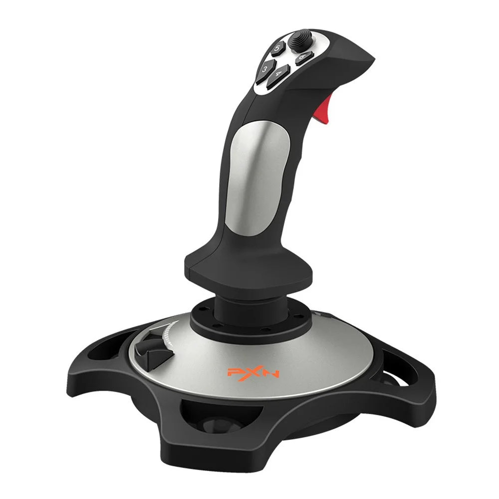 PXN 2113 PRO Flight Simulator Joystick Controller with Vibration Feedback 12 Programmable Buttons for PC Gaming - Black - 1