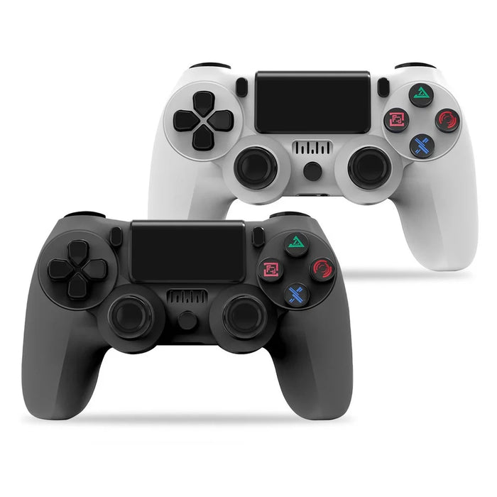 P4 Wireless Game Controller Bluetooth-compatible Dual Vibration LED Light Bar Gamepad for PS4 PC - Black - 2