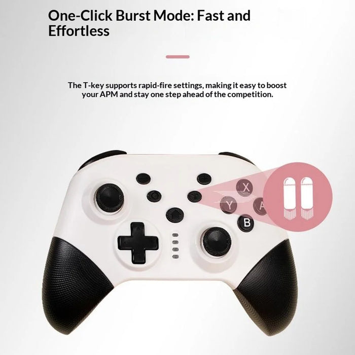 NS20 Switch Pro Wireless Game Controller Dual Vibration Gamepad with 2.4G Receiver for Switch PC Gaming - Pink - 7