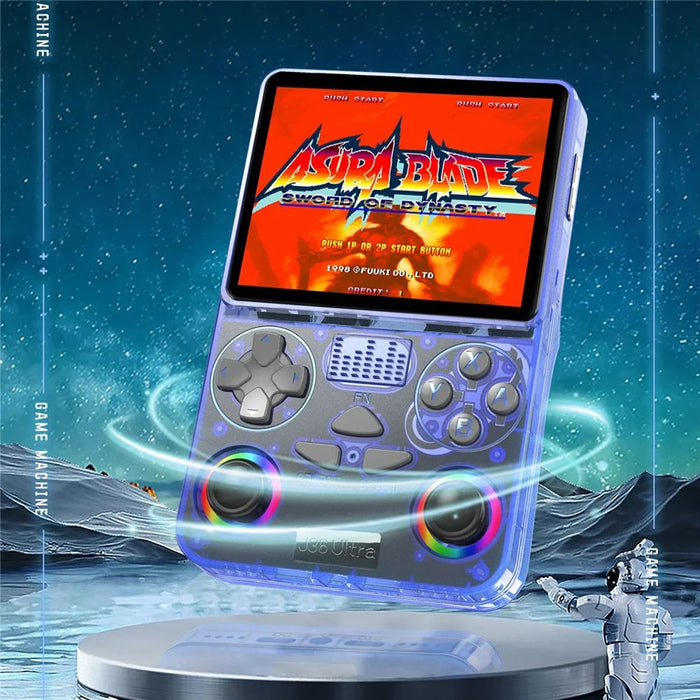 J36 Ultra Gaming Console 3.5 inch IPS Screen WiFi Online Battle RGB Joystick Retro Handheld - Black - 3