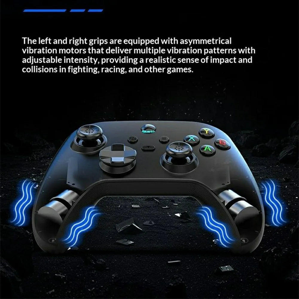 G6 Dual Hall Joystick Wireless Gaming Controller 6-Axis Motion Sensing Bluetooth-compatible Gamepad for PC / Nintendo Switch / Android / iOS - Black - 4