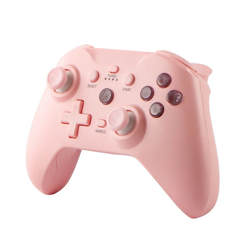 NS21 Wireless Game Controller 2.4G Receiver 6-Axis Motion Dual Vibration Turbo Function Gamepad for Nintendo Switch  /  PC  /  Phone - Pink - 1