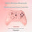 NS21 Wireless Game Controller 2.4G Receiver 6-Axis Motion Dual Vibration Turbo Function Gamepad for Nintendo Switch  /  PC  /  Phone - Pink - 2