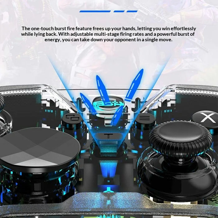 G6 Pro Wireless Gaming Controller RGB Lighting Hall Trigger Carbon Film Joystick Clear Gamepad for Nintendo Switch  /  PC  /  Android  /  iOS - Transparent - 6