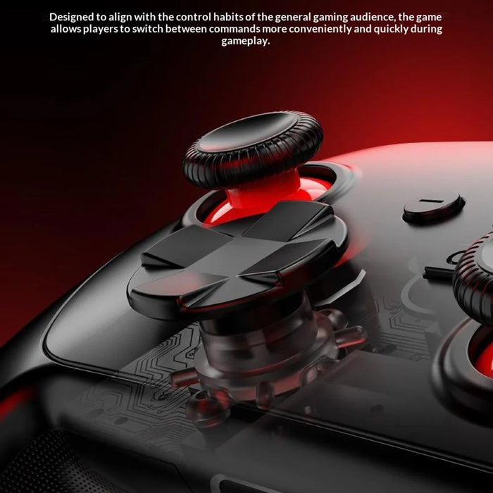 S13E Wireless Gaming Controller Dual Hall Effect Joysticks for Nintendo Switch 2 / Switch / PC with Programmable Back Buttons - Black  /  Red - 7