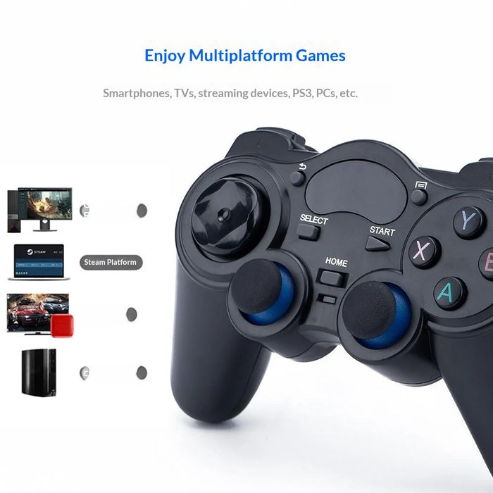DNS-850 2.4G Wireless Game Controller for Sony PlayStation 3 / PC / TV / Android Smartphone Gaming - Black - 2