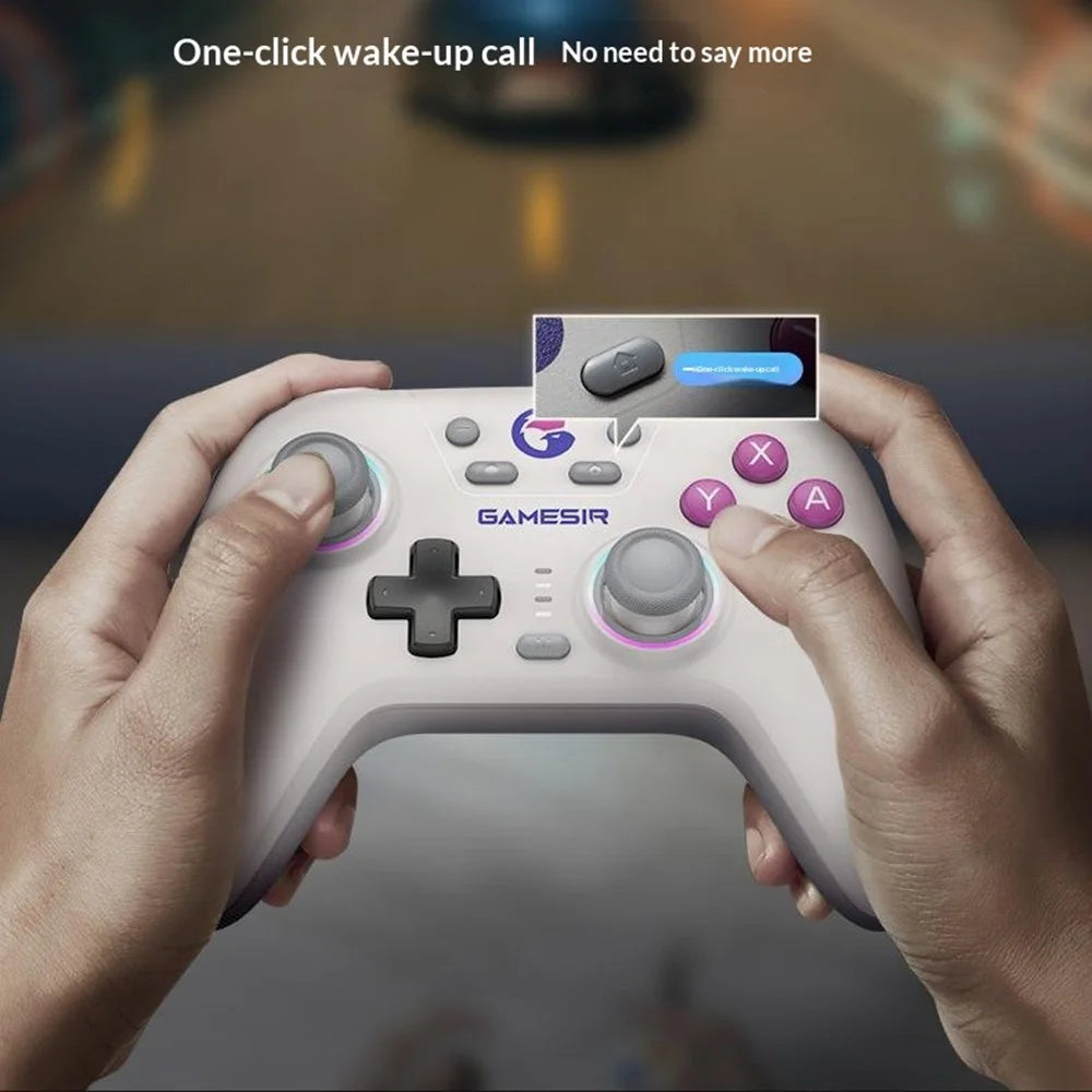 GAMESIR T4 NS Bluetooth-compatible Controller Hall Effect Joystick Gamepad with RGB Light for Nintendo Switch / Steam / PC - Retro White - 2