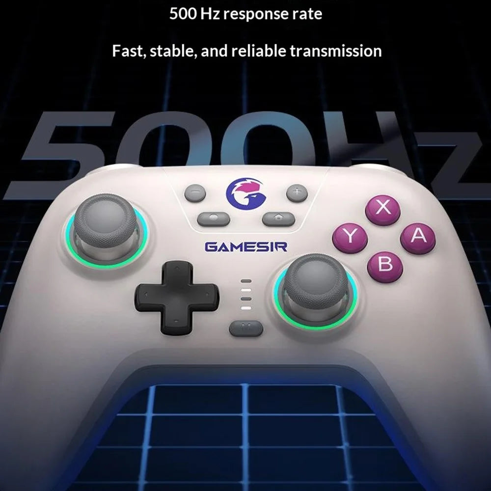 GAMESIR T4 NS Bluetooth-compatible Controller Hall Effect Joystick Gamepad with RGB Light for Nintendo Switch / Steam / PC - Retro White - 3