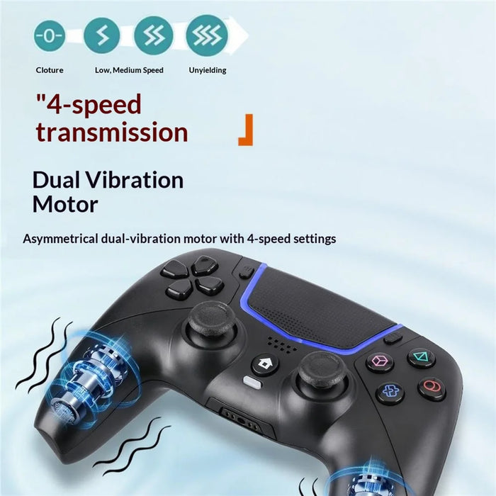 KP5 For Sony PlayStation 5 / PC Wired Gaming Controller 6-Axis Motion Sensing Dual Vibration Gamepad - Black - 6