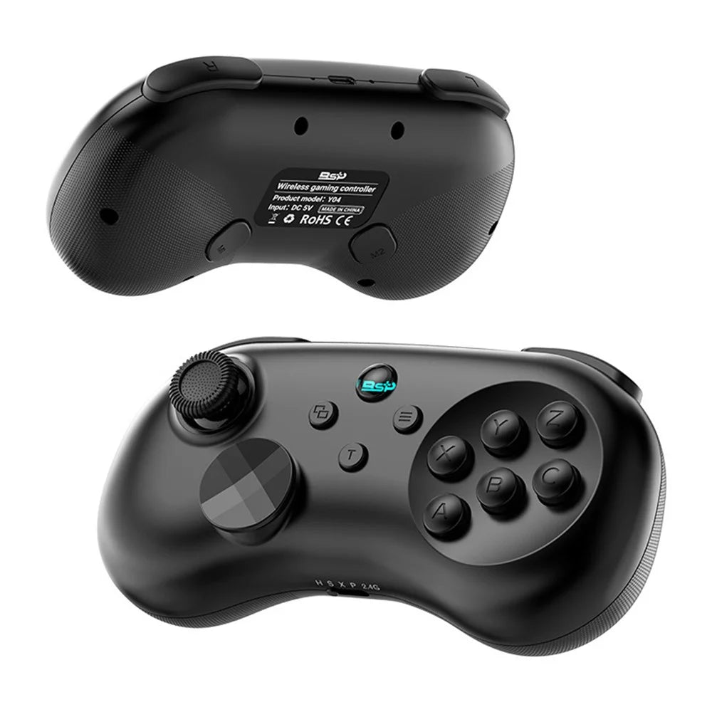 Y04 Gaming Controller 6-Button Fighting Layout Hall Joystick for Nintendo Switch / Sony PlayStation 4 / 3 / PC - Black - 1