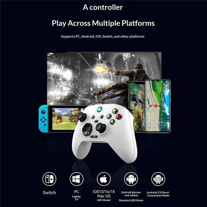 G11 Wireless Gaming Controller Hall Effect Triggers 6-Axis Gyroscope for Nintendo Switch / Sony PlayStation 4 / PC / iOS / Android - Black - 2