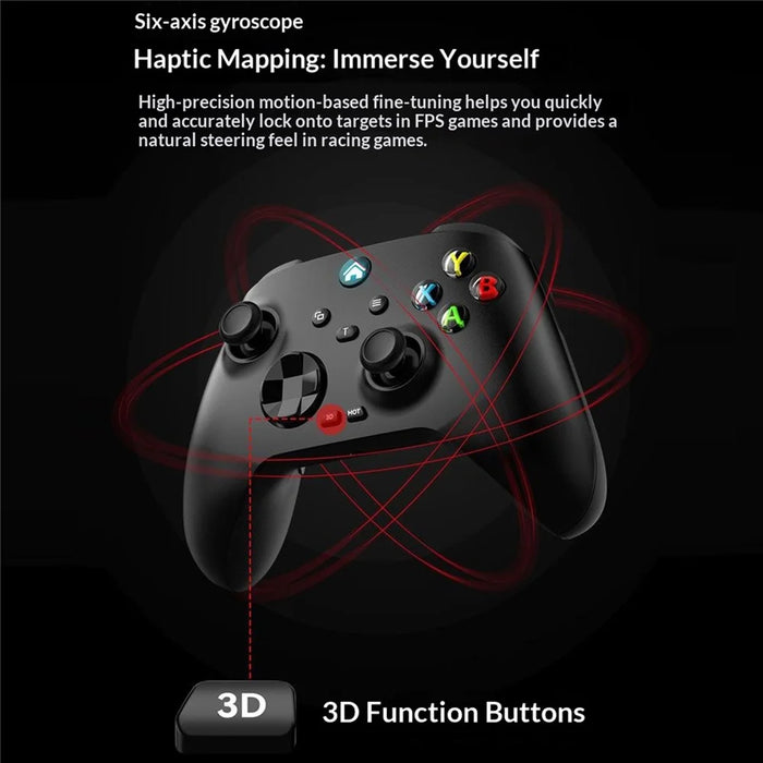 G11 Wireless Gaming Controller Hall Effect Triggers 6-Axis Gyroscope for Nintendo Switch / Sony PlayStation 4 / PC / iOS / Android - Black - 5