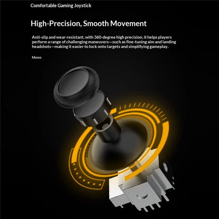G11 Wireless Gaming Controller Hall Effect Triggers 6-Axis Gyroscope for Nintendo Switch / Sony PlayStation 4 / PC / iOS / Android - Black - 7