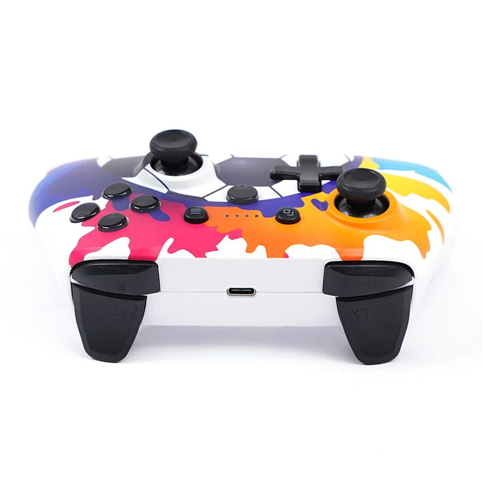 XSX Water Transfer Print 2.4G Wireless Gaming Controller Dual Vibration Motor Gamepad for PC Switch Android - Graffiti - 7