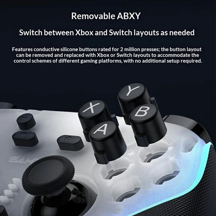 GAMESIR T4n Pro Tri-Mode Bluetooth-compatible Wireless Game Controller RGB Light with Charging Dock - Starry Blue - 3