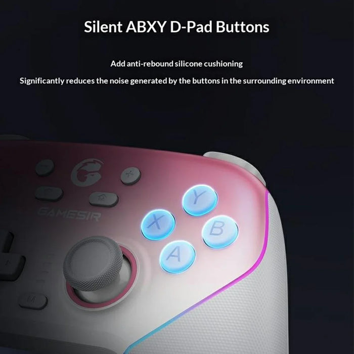 GAMESIR T4n Pro Tri-Mode Bluetooth-compatible Wireless Game Controller RGB Light with Charging Dock - Starry Blue - 5