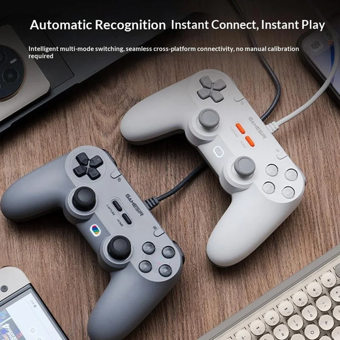 GAMESIR T3 Lite Wired Gaming Controller Hall Effect Sticks Plug and Play for PC / Switch / iOS / Android - Grey - 3