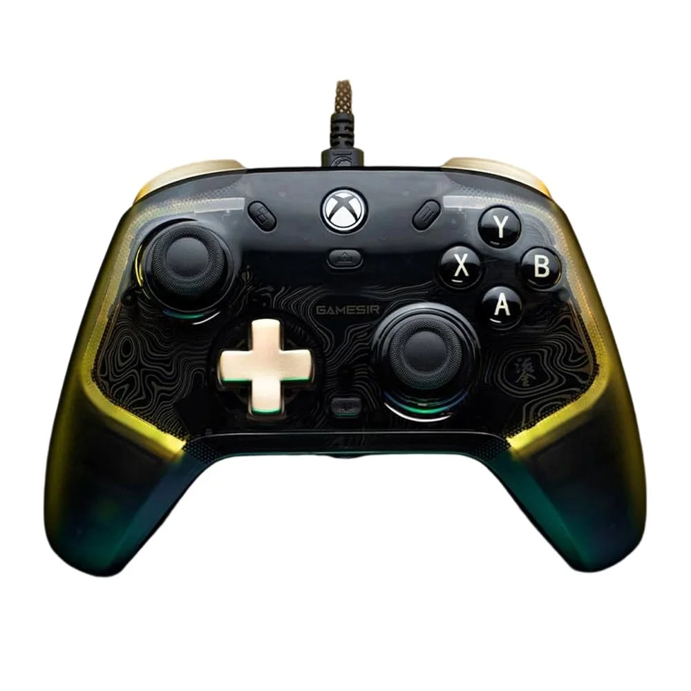 GAMESIR K1 Wired Gaming Controller for Xbox One / Series X / S / PC Hall Effect Transparent RGB Design - Gilding Gold - 1