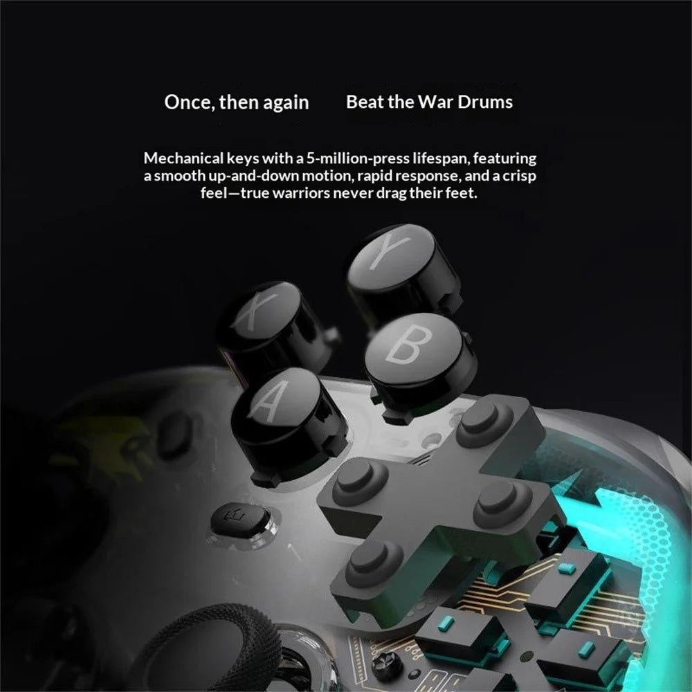GAMESIR K1 Wired Gaming Controller for Xbox One / Series X / S / PC Hall Effect Transparent RGB Design - Gilding Gold - 2