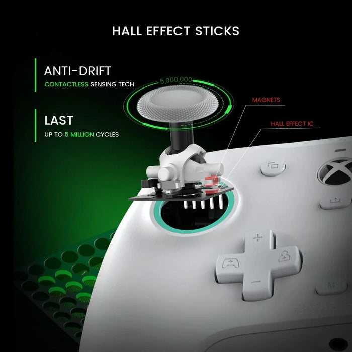 GAMESIR G7 SE Wired Controller Hall Effect Sticks Trigger Vibration Back Buttons for Xbox / Steam / PC - White - 3