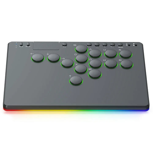 D114 14-Key Red Switch Arcade Keyboard with Touchpad for Sony PlayStation 4 / Nintendo Switch / PC - Black - 1